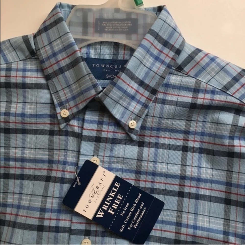 Town Craft Button Up Short Sleeve Shirt Size